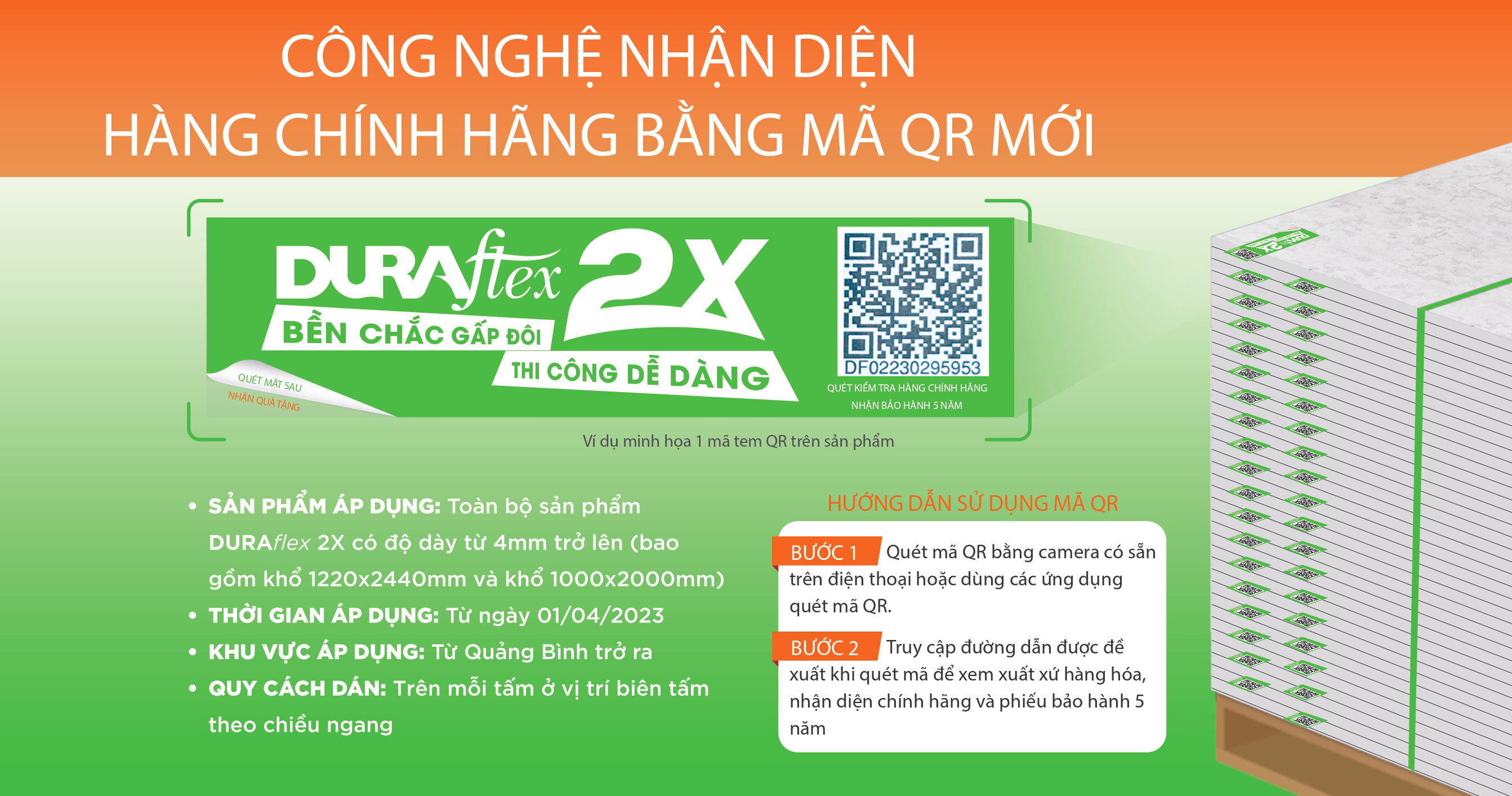 Nhận diện DURAflex bằng mã QR