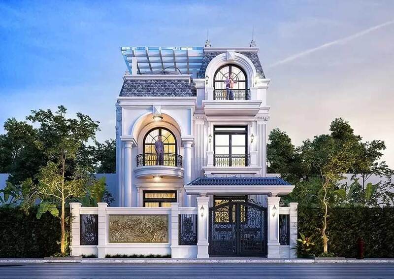 250+ Mẫu biệt thự tân cổ điển 2 tầng 1 tỷ đẹp, bề thế, sang trọng