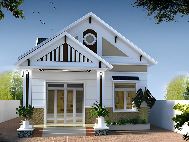 Mẫu xây nhà cấp 4 mái Nhật 3 phòng ngủ 500 triệu ở nông thôn đẹp, tiện nghi 