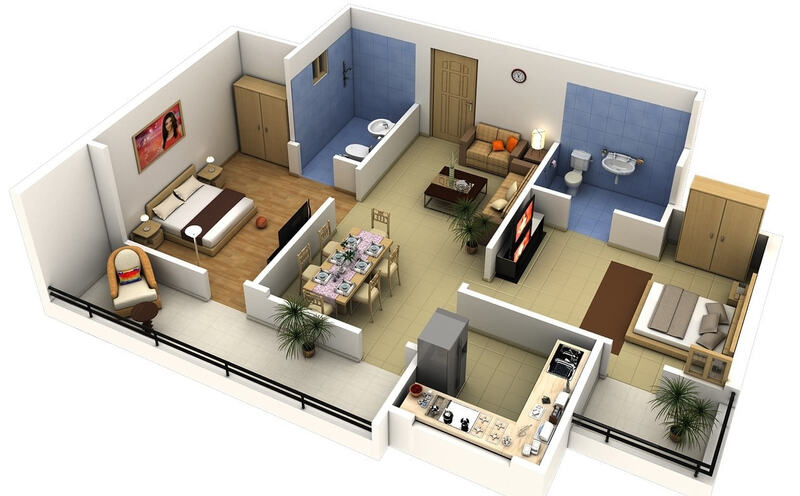 60+ Thiết kế nhà cấp 4 2 phòng ngủ đẹp, hiện đại và tiết kiệm chi phí