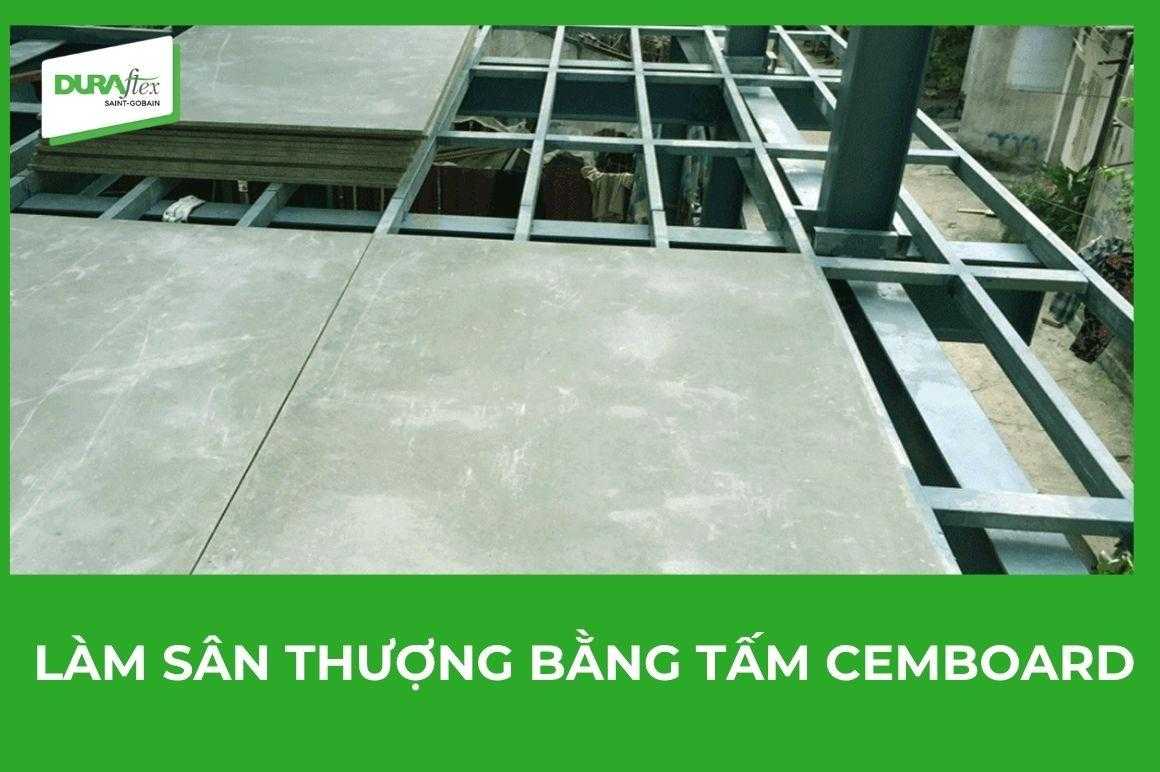 Làm sân thượng bằng tấm cemboard