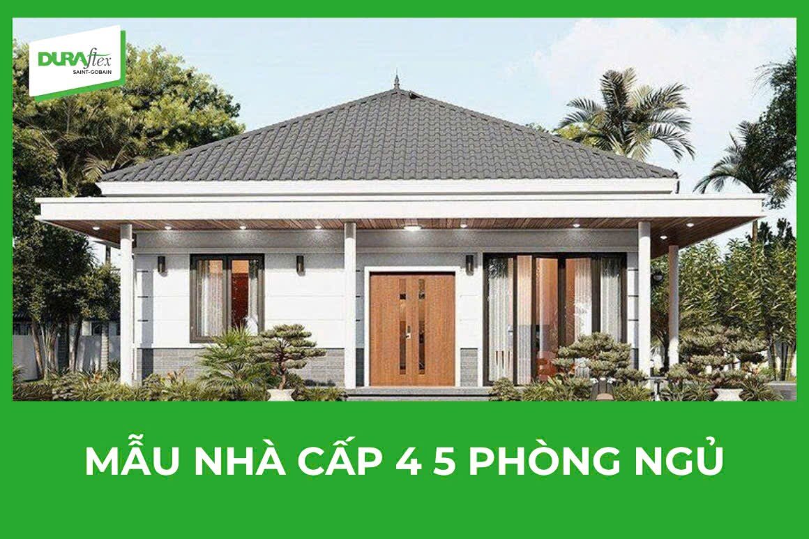 Mẫu nhà cấp 4 5 phòng ngủ