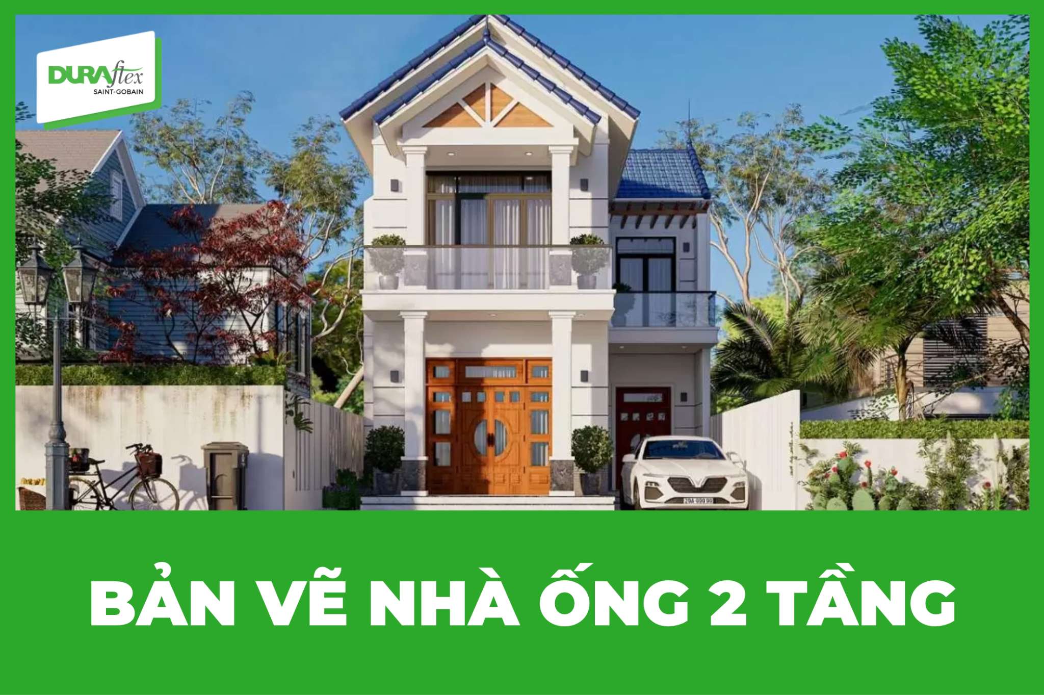 Bản vẽ nhà ống 2 tầng