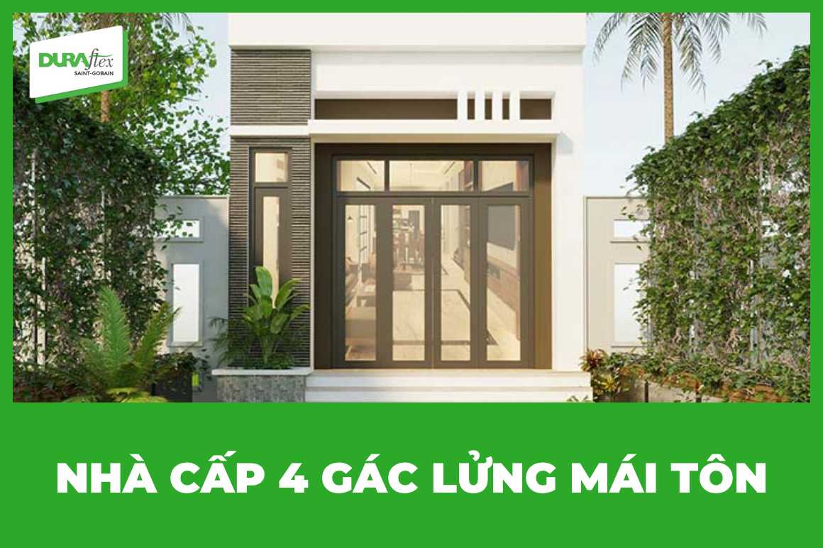Nhà cấp 4 gác lửng mái tôn