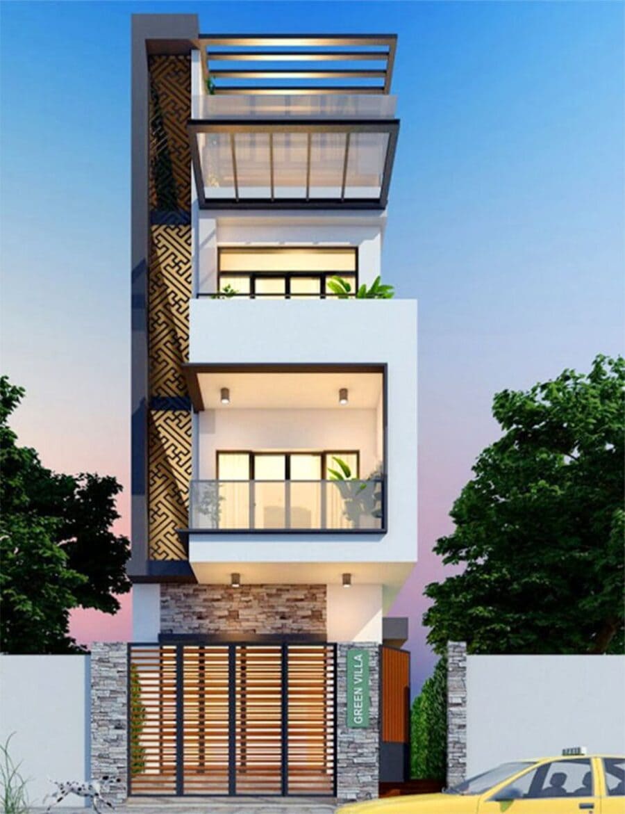 Mẫu thiết kế nhà ống đẹp hiện đại kết hợp cho thuê