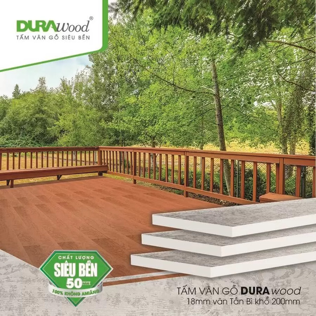 Tấm lót sàn nhà vân gỗ durawood