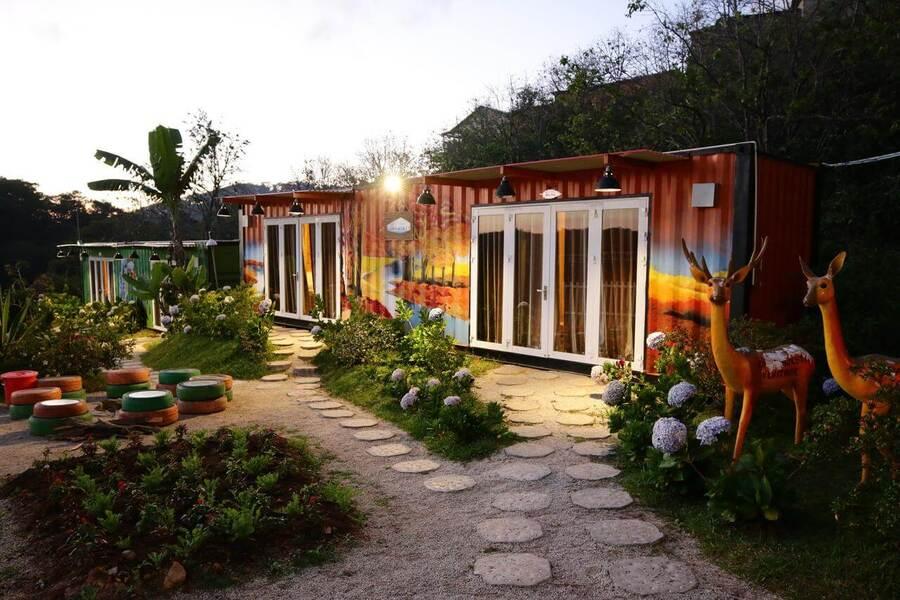 Mẫu nhà container 200 triệu kiểu homestay nhỏ đẹp, bình yên, thu hút