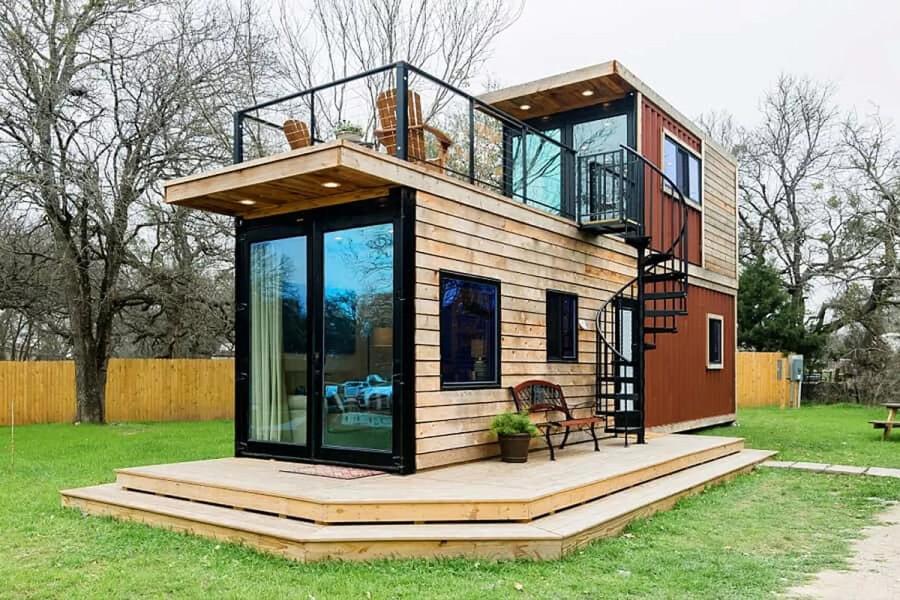 Mẫu nhà lắp ghép 30 triệu từ thùng container đẹp, ấm cúng