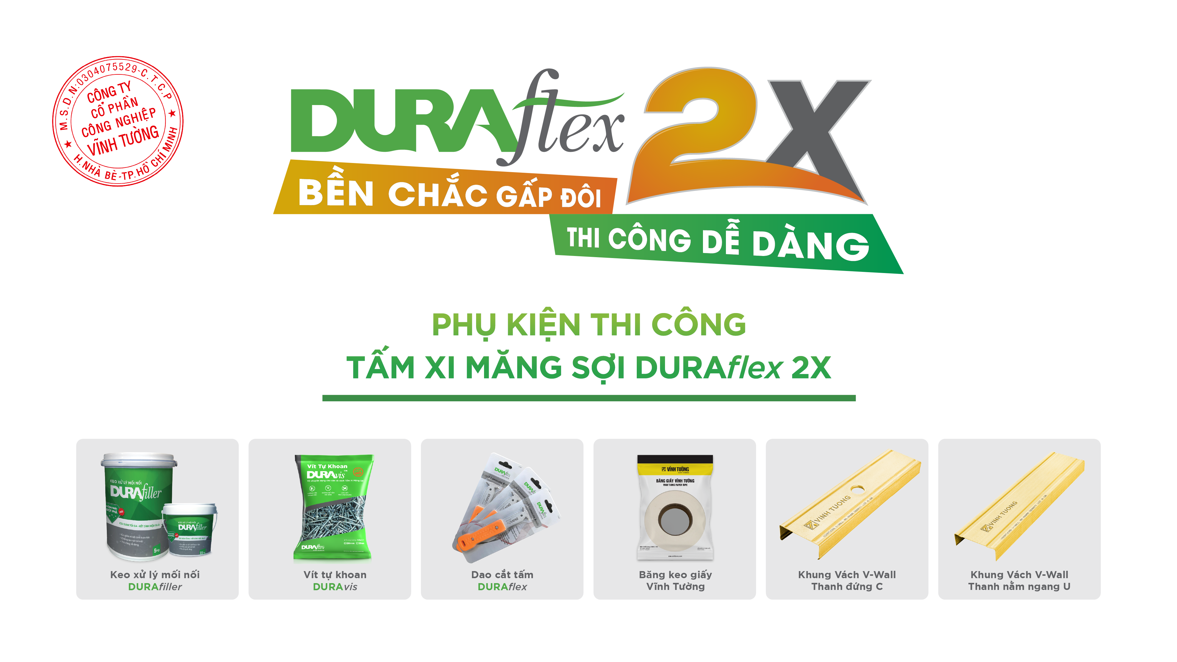 Các phụ kiện thi công sản phẩm tấm xi măng sợi DURAflex 2X