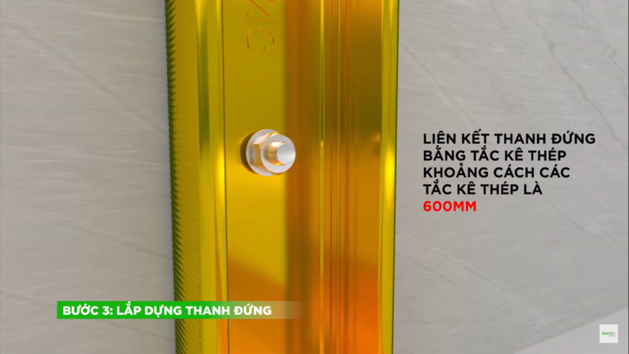 liên kết thanh đứng bằng tắc kê thép