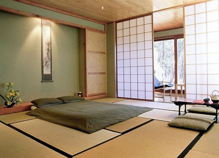 Mẫu vách ngăn phòng ngủ kiểu Nhật đẹp, hiện đại