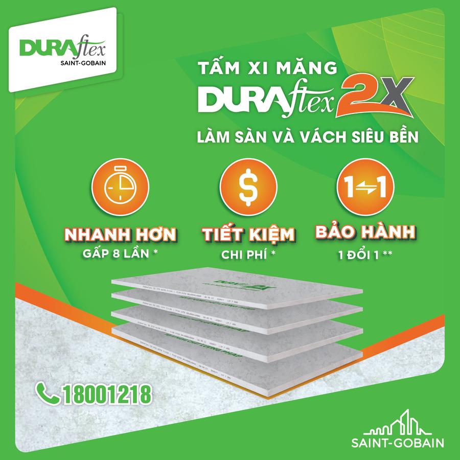 Tấm cemboard Vĩnh Tường DURAflex thi công nhanh chóng, dễ dàng