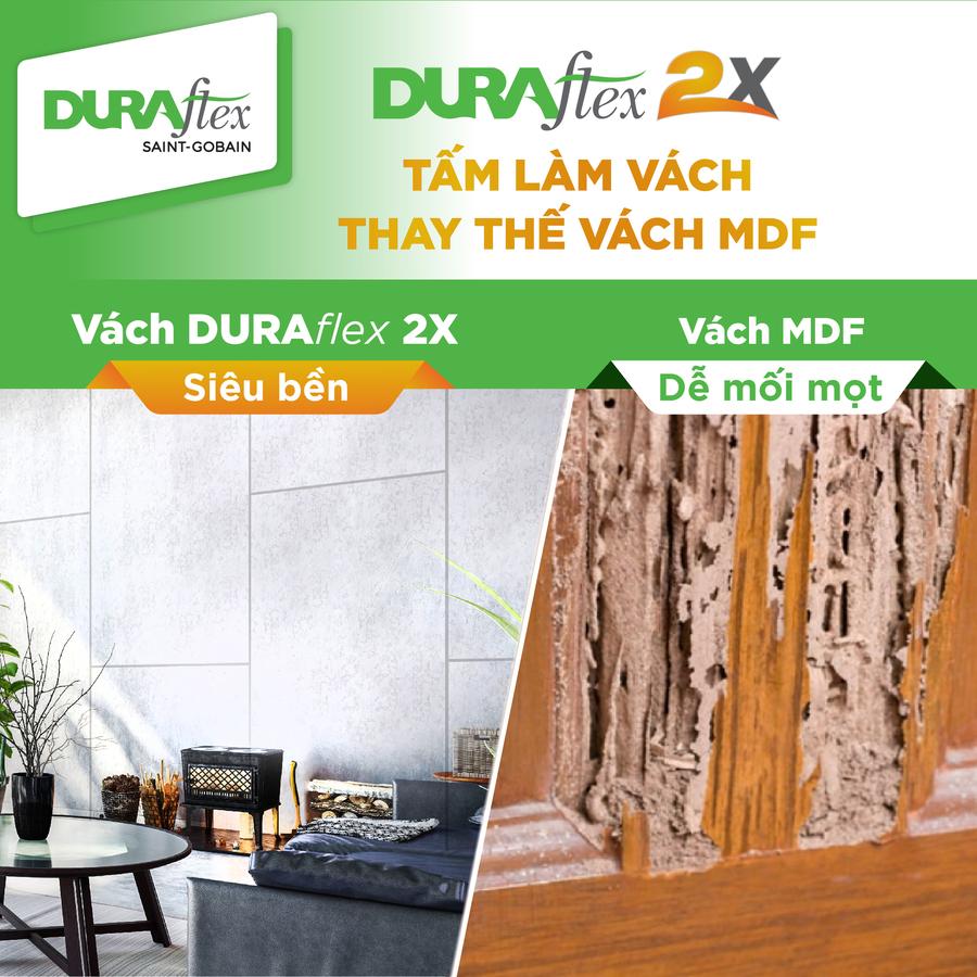 Tấm xi măng DURAflex 2X làm vách ngăn thay thế gỗ MDF