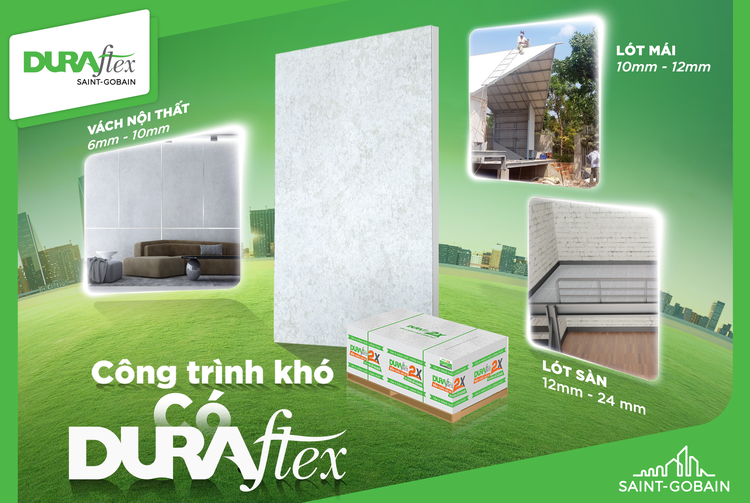 Vật liệu siêu nhẹ từ tấm xi măng DURAflex 2X được sử dụng nhiều để cơi nới sàn tường vách mái nhà ở