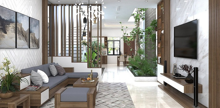 Mẫu vách ngăn cầu thang đẹp, hiện đại trang trí nội thất nhà ống
