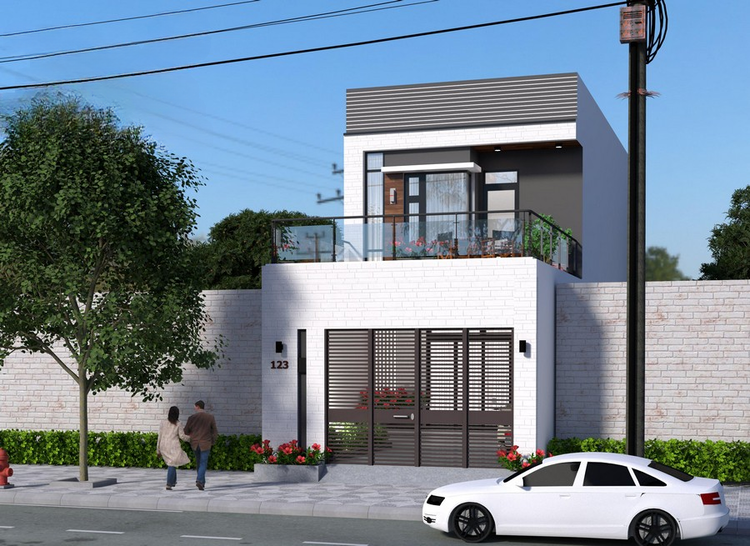 Mẫu nhà ống 2 tầng đẹp