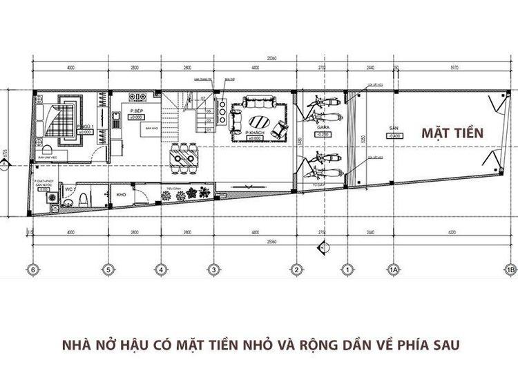 Bản vẽ nhà cấp 4 nở hậu