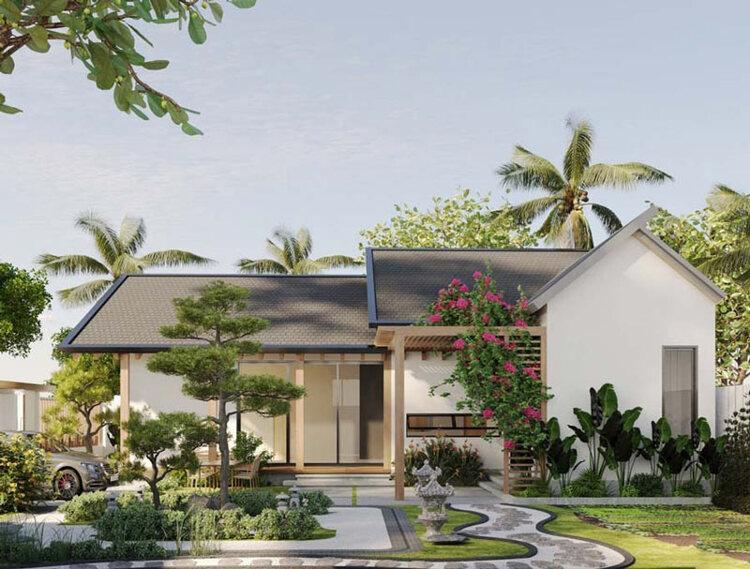 Khi thiết kế nhà vườn cần chú ý đến yếu tố phong thủy để mang lại tài lộc cho gia chủ