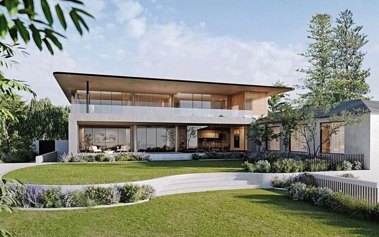 Mẫu nhà vườn hiện đại, mái bằng, giá 500 triệu