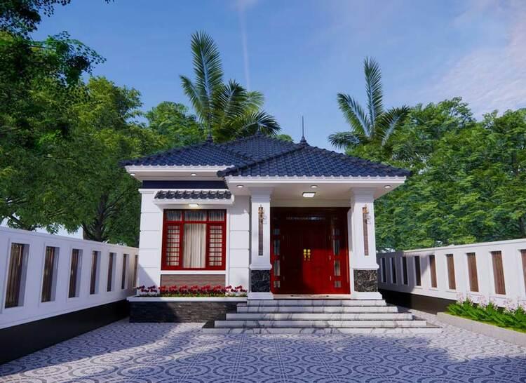 Mẫu nhà cấp 4 mái Nhật 3 phòng ngủ giá rẻ 500 triệu
