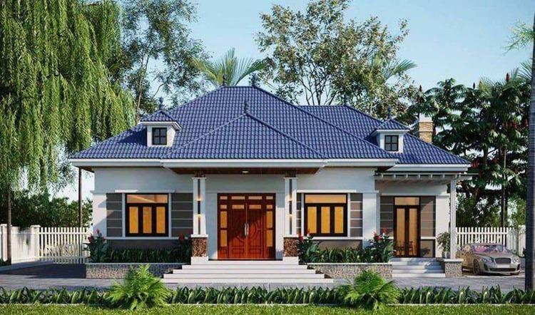 Mẫu nhà cấp 4 3 phòng ngủ 500 triệu có 1 phòng thờ phù hợp với nhiều gia đình hiện nay