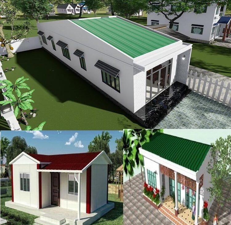 Mẫu nhà cấp 4 3 phòng ngủ 500 triệu mái tôn tiết kiệm chi phí