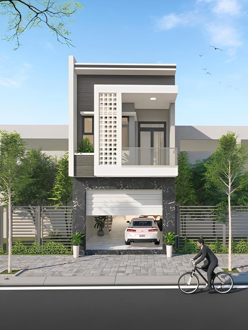 Mẫu nhà 1 trệt 1 lầu 5x15 2 phòng ngủ đẹp, đơn giản, được nhiều người ưa chuộng