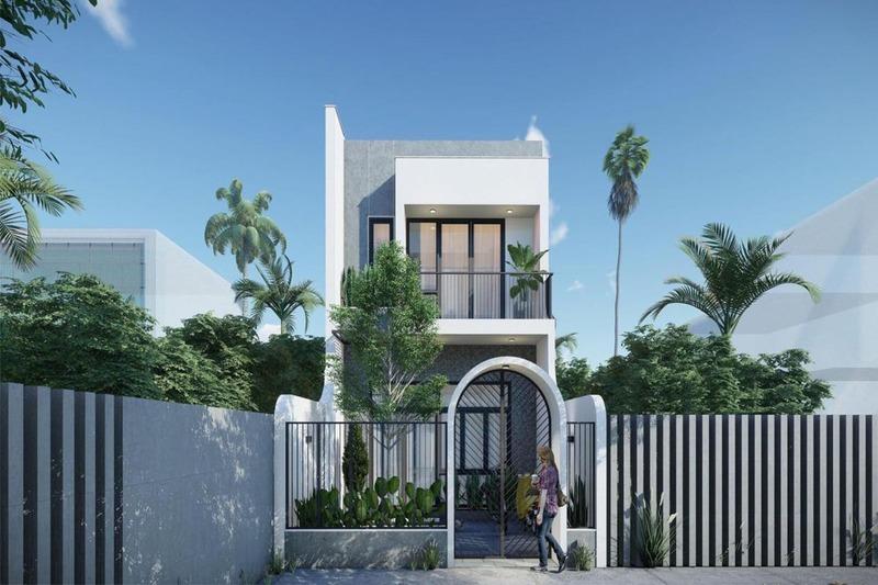 Mẫu nhà 1 trệt 1 lầu 5x15 đẹp, thiết kế trang nhã với màu trắng chủ đạo