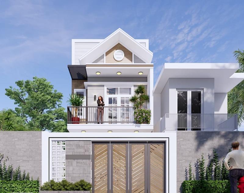 Mẫu nhà 1 trệt 1 lầu đẹp 5x20 mái Thái vừa đảm bảo tính thẩm mỹ vừa có độ bền cao