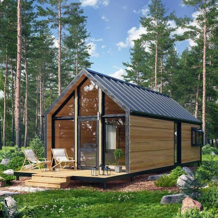 Mẫu nhà lắp ghép 150 triệu phong cách Bắc Âu sử dụng tấm xi măng DURAwood Low Carbon làm vật liệu chính