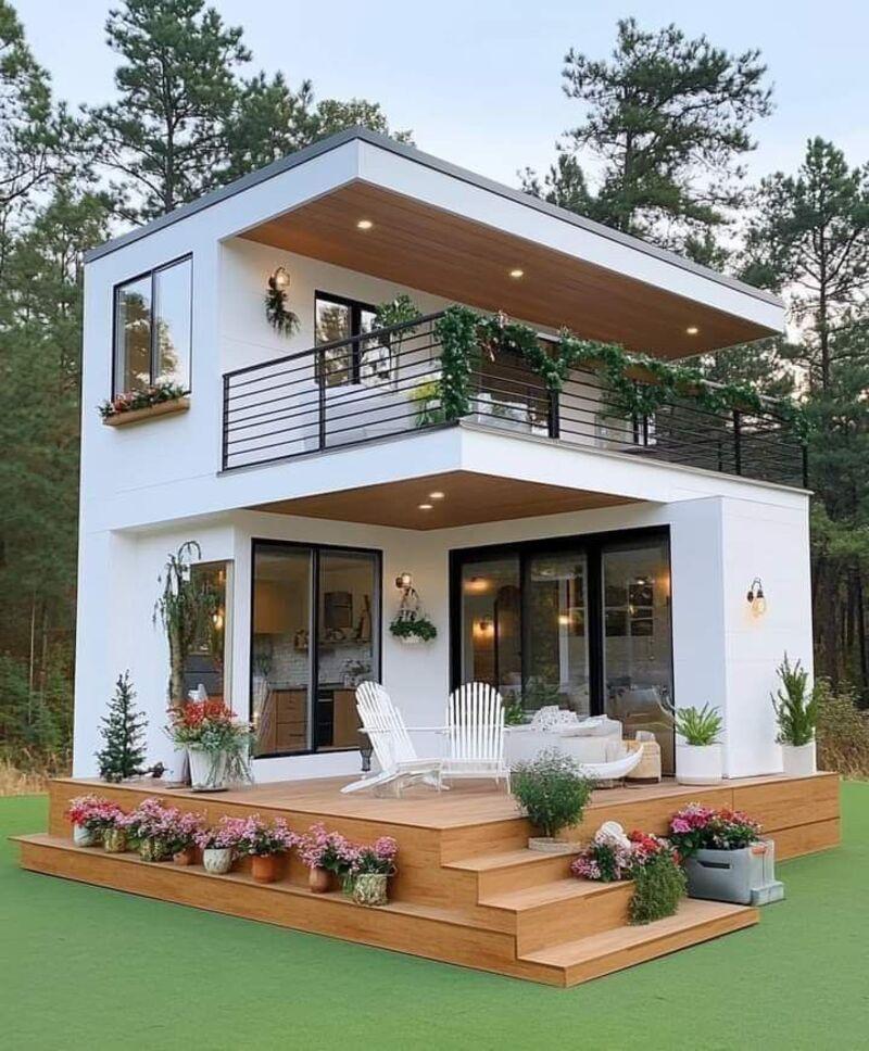 Mẫu nhà lắp ghép 150 triệu 2 tầng phù hợp với những gia đình nhiều thành viên