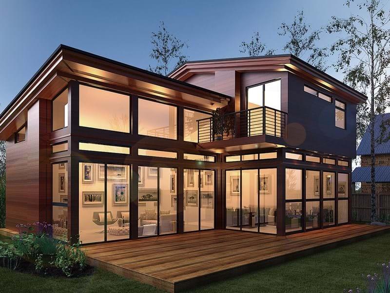 Nhà tiền chế 2 tầng 5x20m đẹp, bền vững theo thời gian