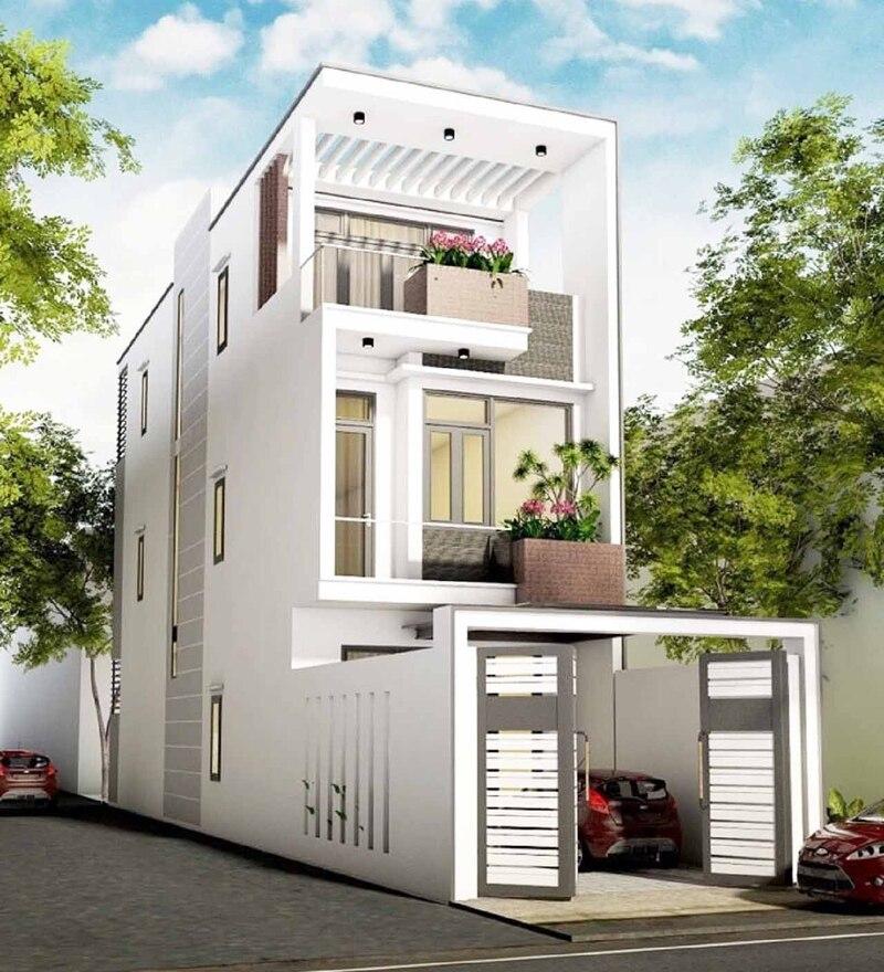 Mẫu nhà 1 trệt 1 lầu 1 tum đơn giản, thiết kế hài hoà