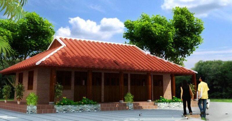 Nhà 3 gian 2 chái Nam Bộ thường sử dụng vật liệu nhẹ, thân thiện với môi trường