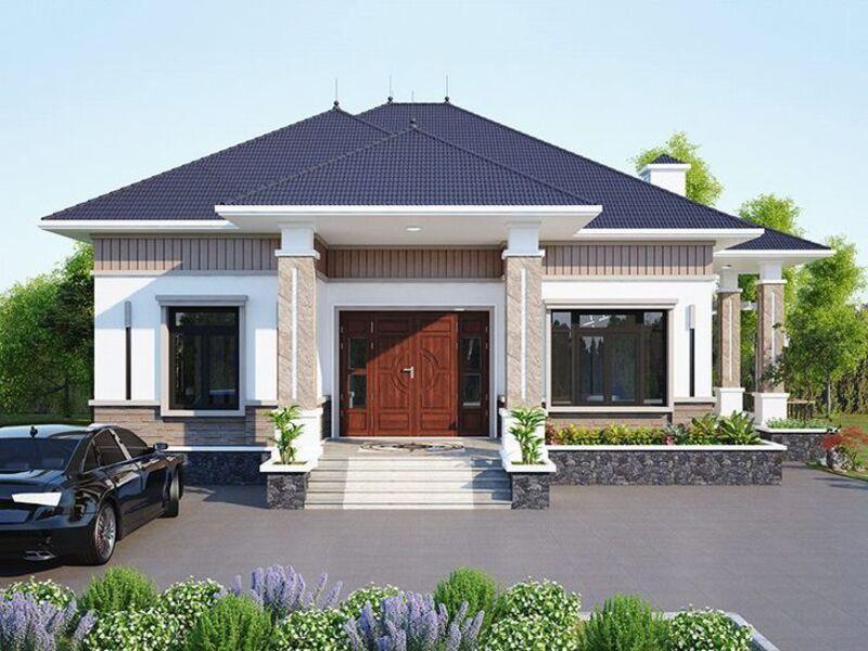 Mẫu nhà 3 gian cách tân vẫn giữ bố cục ba gian đặc trưng nhưng linh hoạt hơn trong cách bố trí nội thất