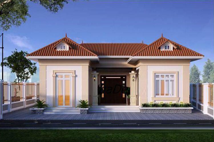 Nhà cấp 4 4 phòng ngủ 400 triệu hình chữ U đẹp, truyền thống