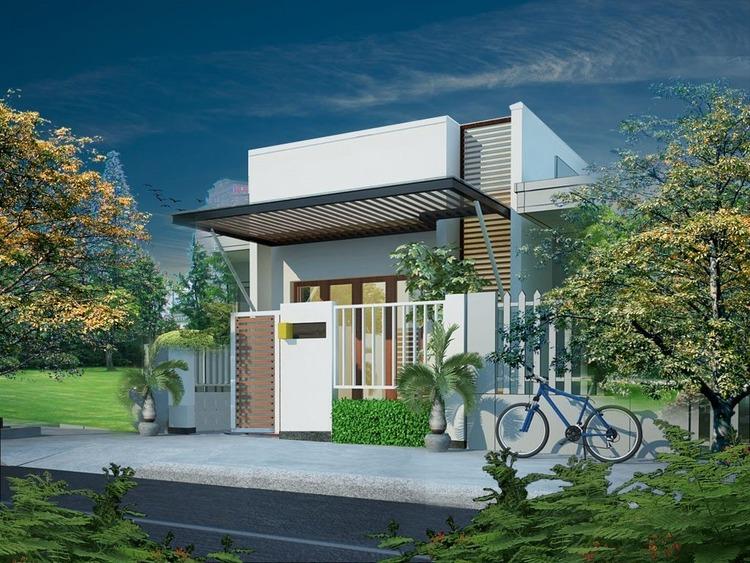 Mẫu nhà cấp 4 4 phòng ngủ mái bằng 400 triệu hiện đại, tươi mới