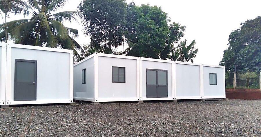 Nhà lắp ghép được thi công làm nhà điều hành
