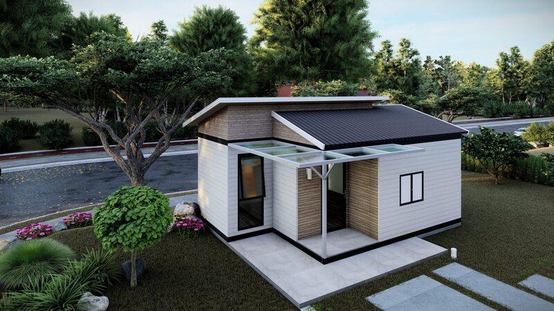 Nhà lắp ghép 2 phòng ngủ dành cho những gia đình nhỏ 2-4 thành viên