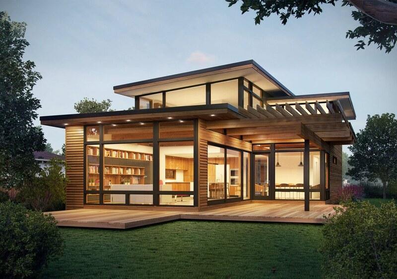 Mẫu nhà lắp ghép 2 tầng biệt thự sân vườn sang trọng, đẳng cấp, hoà quyện với thiên nhiên