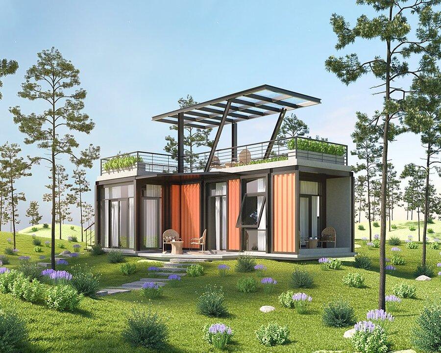Mẫu nhà lắp ghép kiểu container đẹp, đang được ưa chuộng hiện nay
