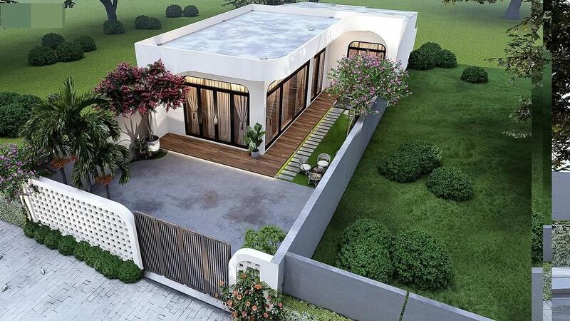 Mẫu nhà ống cấp 4 mái bằng thu hút từ cái nhìn đầu tiên