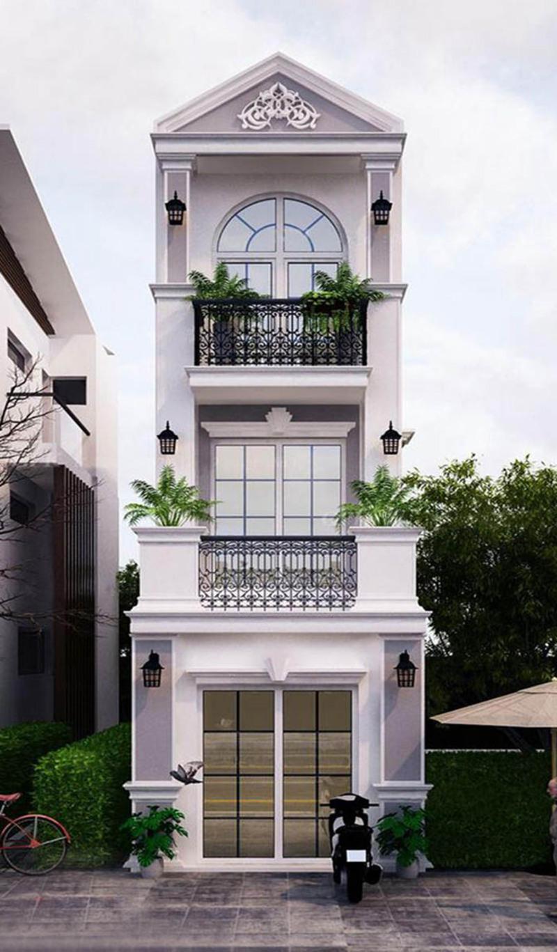 Mẫu nhà 3 tầng tân cổ điển hiện đại mang đến vẻ đẹp độc đáo và tiện nghi