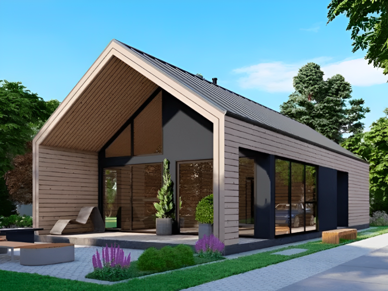 25+ mẫu nhà tiền chế 2 mái đẹp, ấn tượng, hiện đại nhất