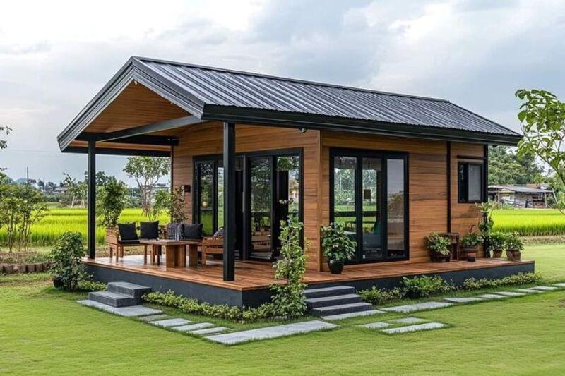 Mẫu nhà tiền chế cấp 4 khung thép có khả năng chống chịu tốt với thời tiết khắc nghiệt