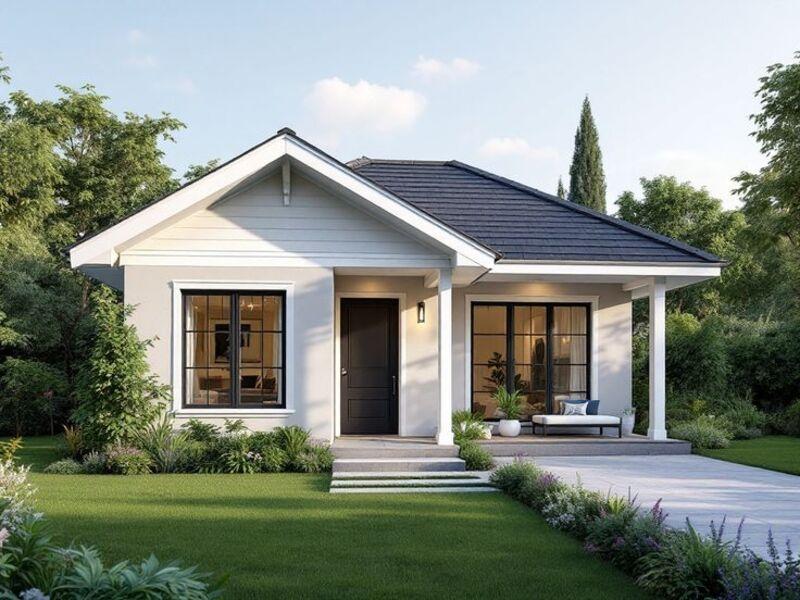 Mẫu nhà tiền chế cấp 4 mái Thái mang đến vẻ đẹp thanh thoát, sang trọng