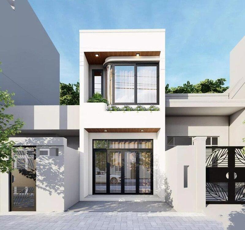 Mẫu xây nhà 1 trệt 1 lầu 400 triệu đẹp mắt, hiện đại, tối ưu chi phí