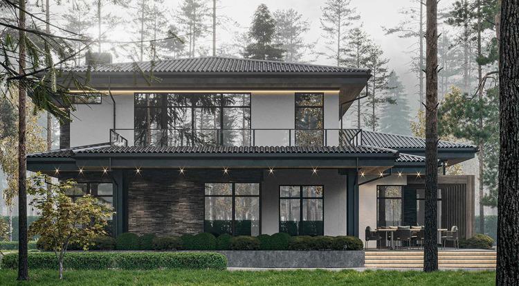 Mẫu nhà vườn biệt thự phong cách truyền thống của Nhật Bản ở nông thôn đơn giản, tinh tế