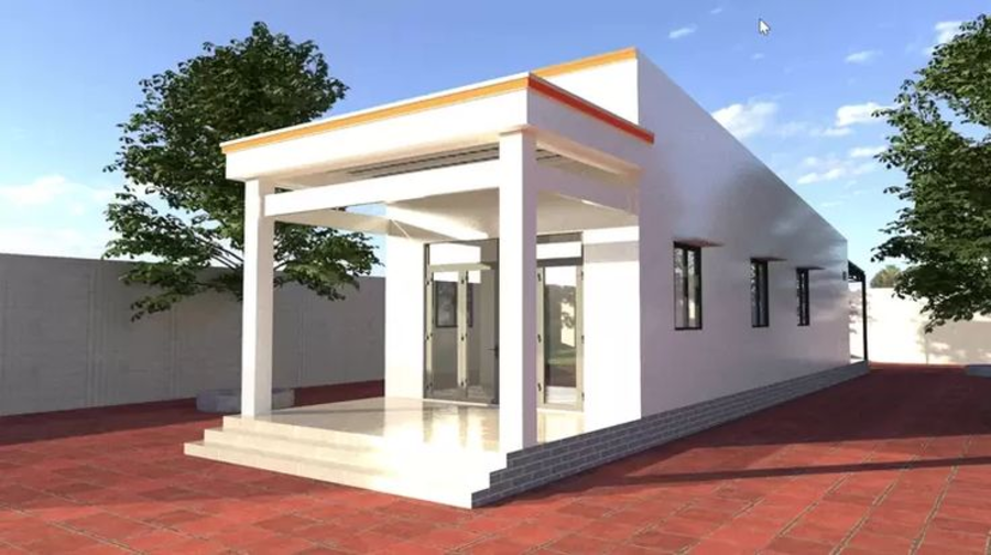 Nhà ống 1 tầng đẹp 5x20 thiết kế tiết kiệm diện tích, tối ưu chi phí