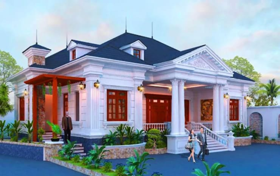 Nhà cấp 4 kiểu Châu Âu trang nhã, hiện đại, tiện nghi